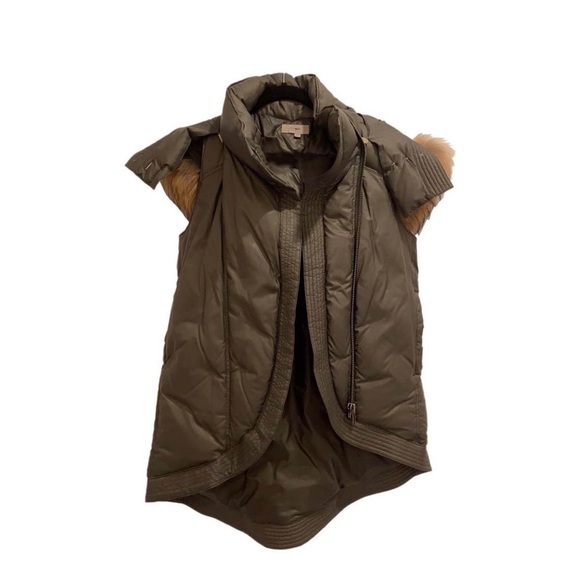 Helmut Lang military green puffer down vest size P - Picture 2 of 3